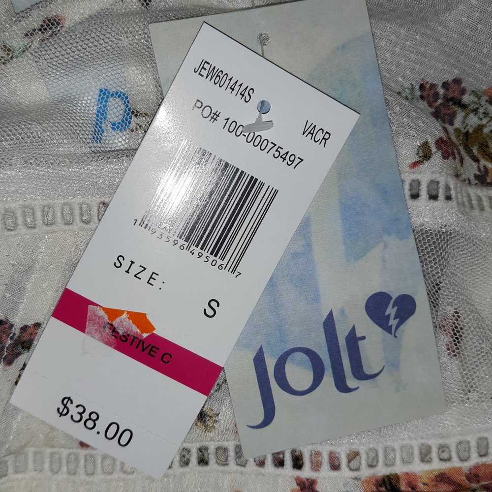 New Jolt Long Sleeve Woven Blouse Juniors Small - Picture 4 of 4